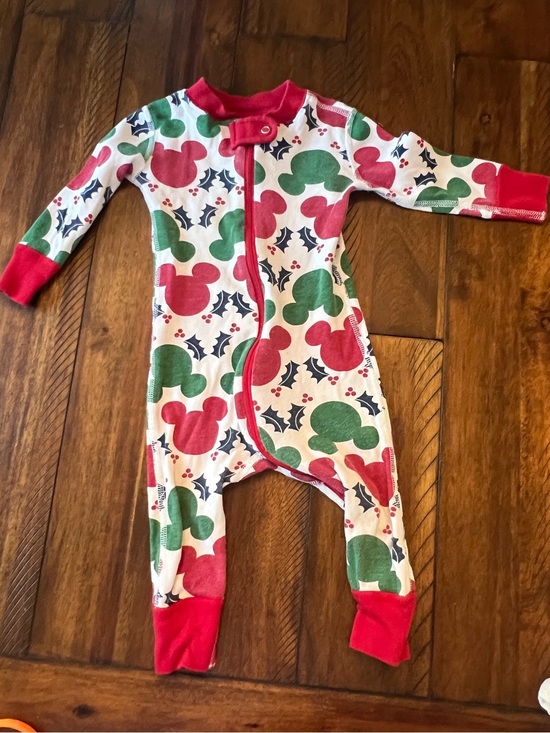Disney Other - Disney Red & Green Mickey Holiday Onesie